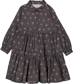 Wheat Felucca dress - Black Flower 